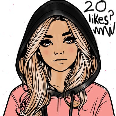 realistic girl with a hoodie