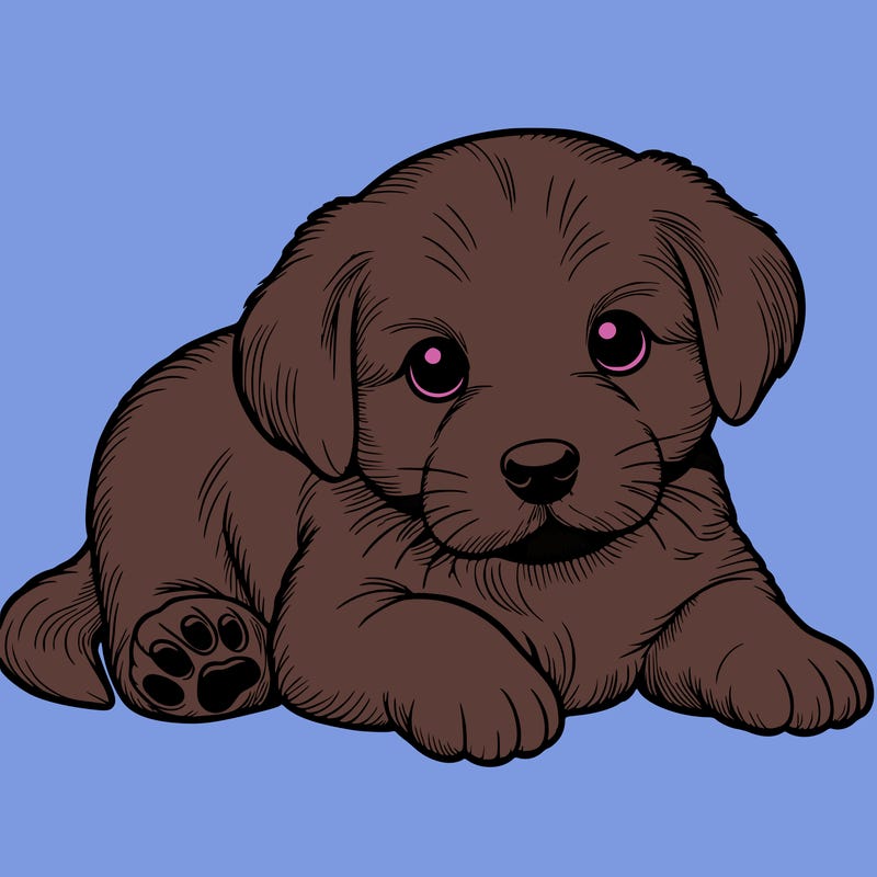 a cute realistic puppy