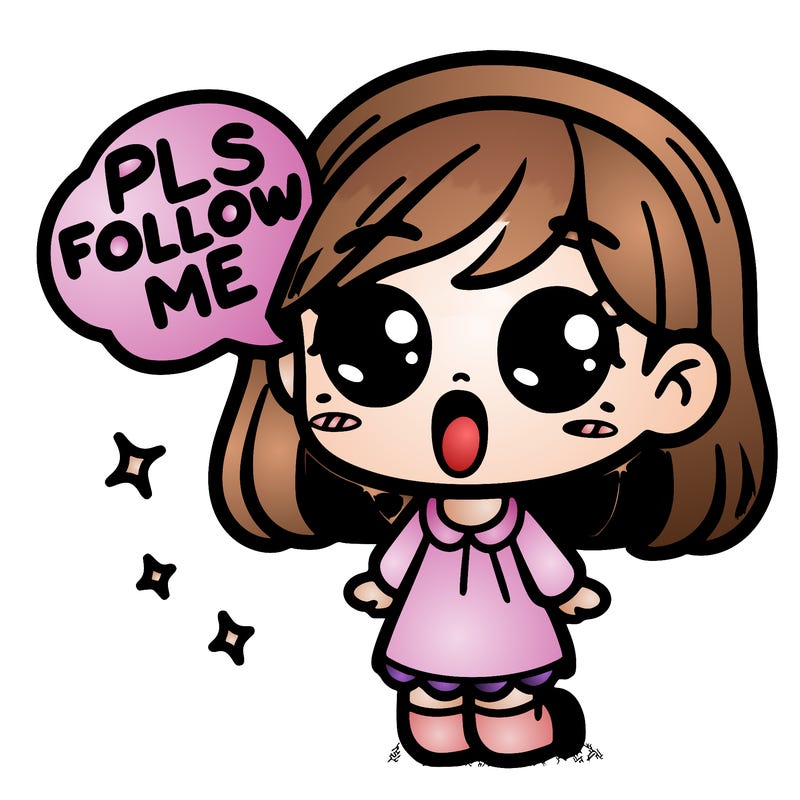 girl saying pls follow me