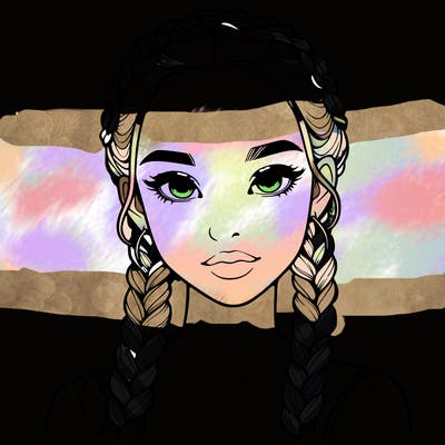 realistic girl with braids