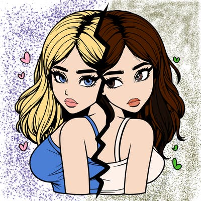 realistic girl split