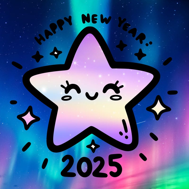 happy new year 2025 star wish