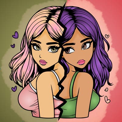 realistic girl split