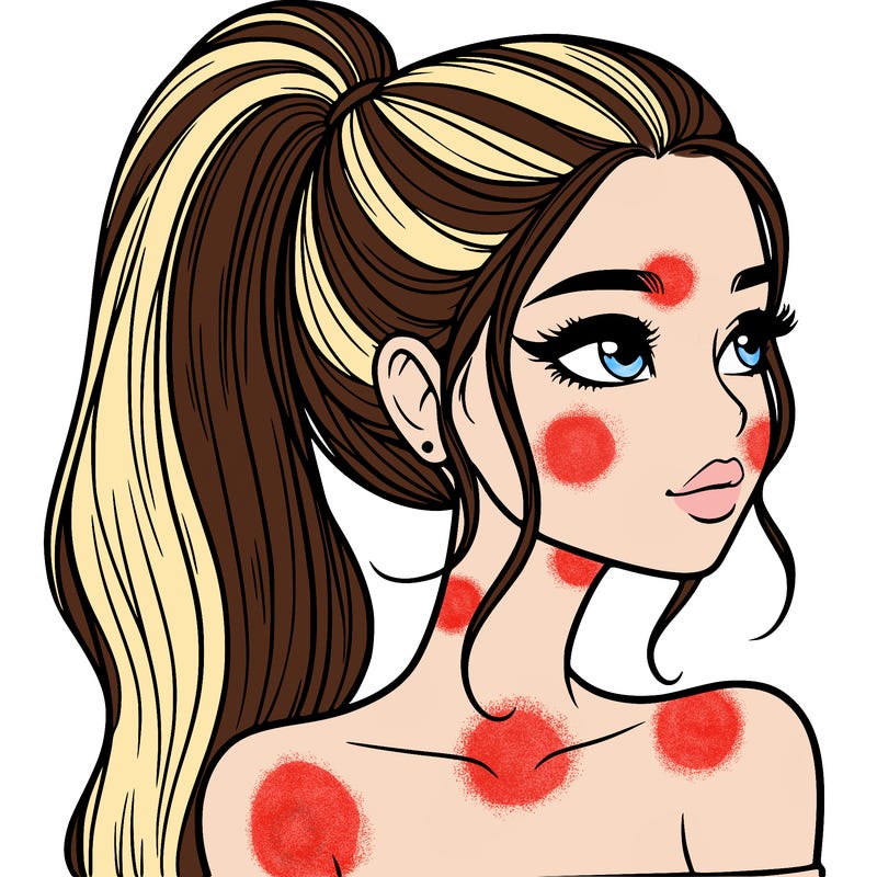 a beautiful and realistic girl with a high pony tail