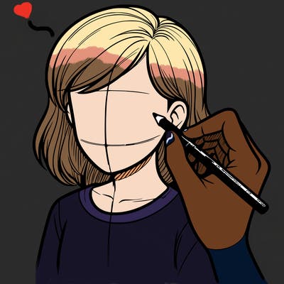 drawing a realistic person