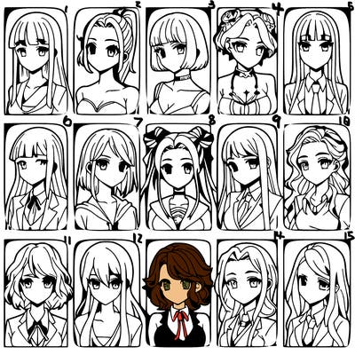 girls that look diffrent anime