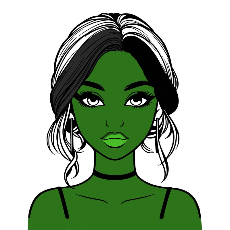 realistic girl with makeup on