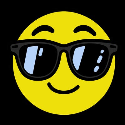emoji with sunglasses