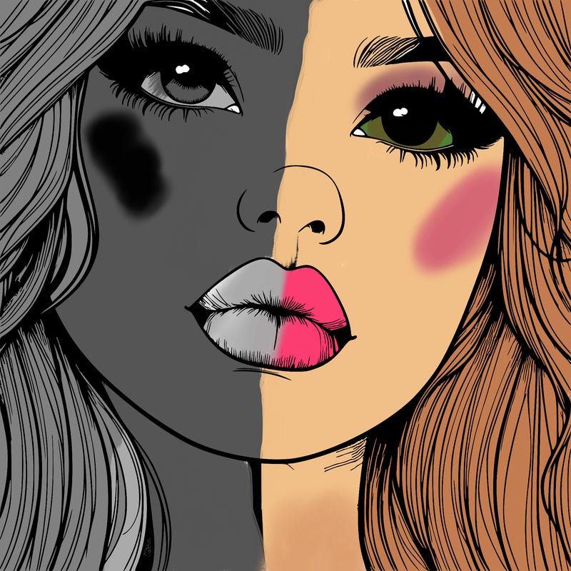 really realistic girl with lips