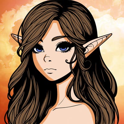 elf girl realistic dark fantasy
