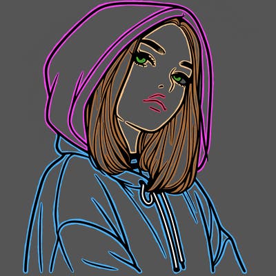 a realistic girl in a hoodie