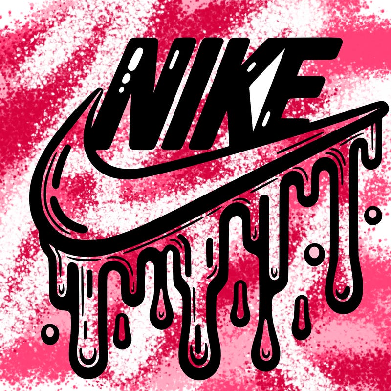 dripping nike logo