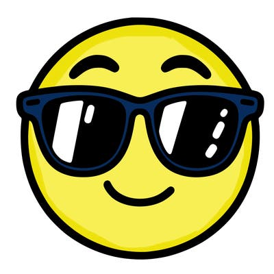 emoji with sunglasses