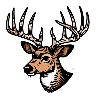 a buck's antlers