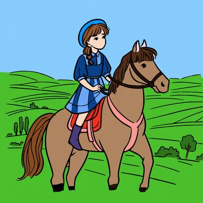 girl riding a horse