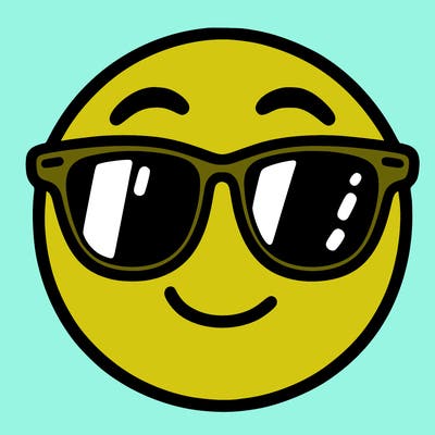emoji with sunglasses