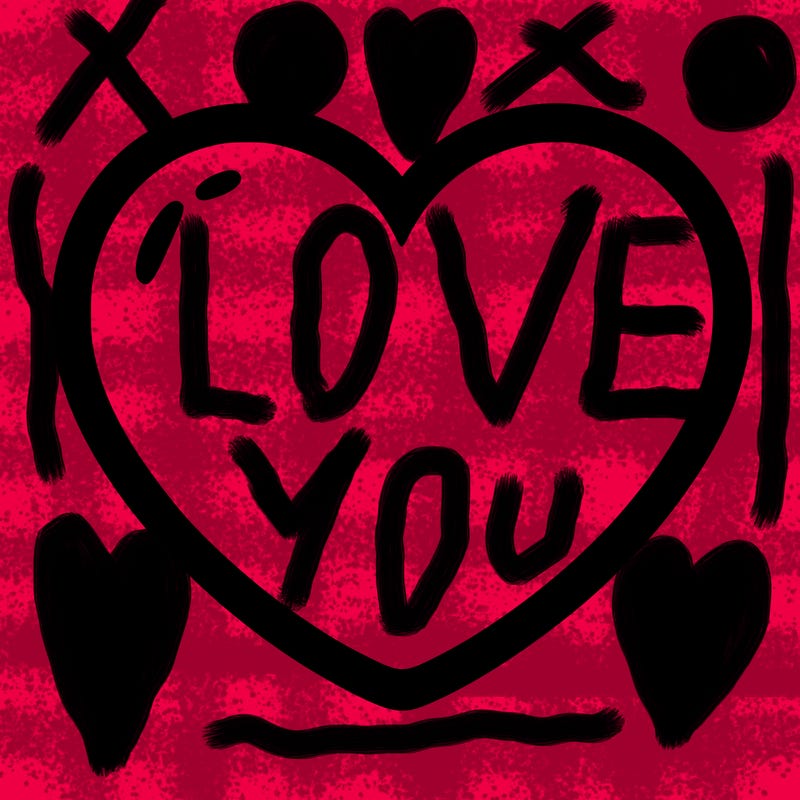 a blank heart