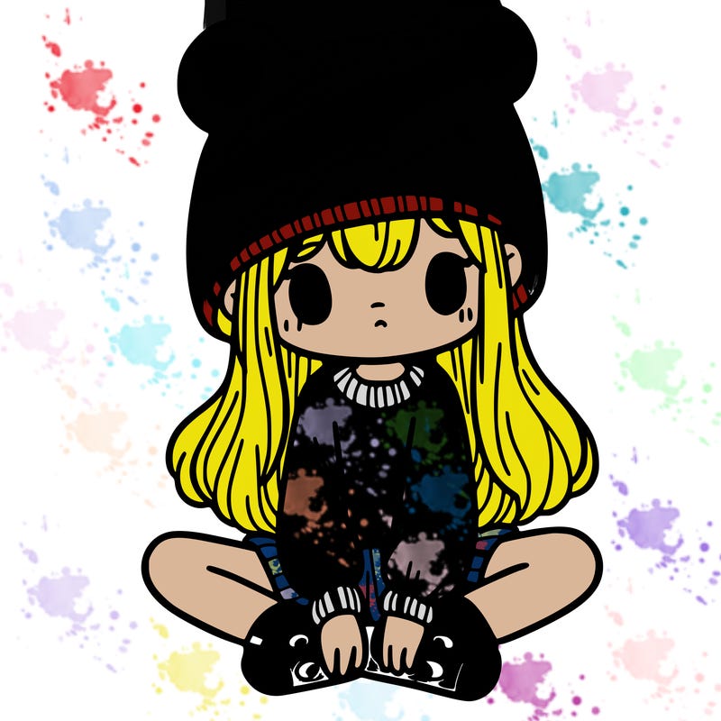 a girl wearing a frog hat and some frog socks