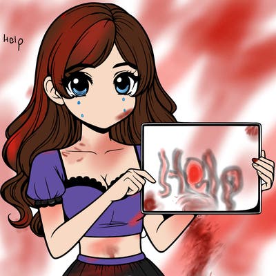 realistic pretty girl holding blank sign