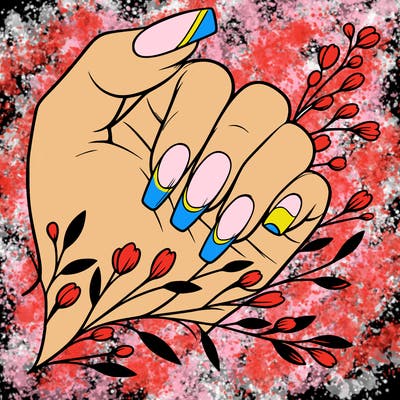 nails with french tip