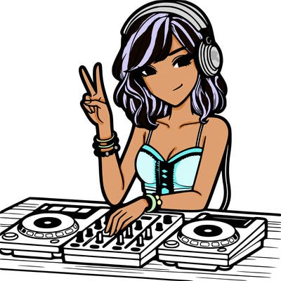 woman dj party
