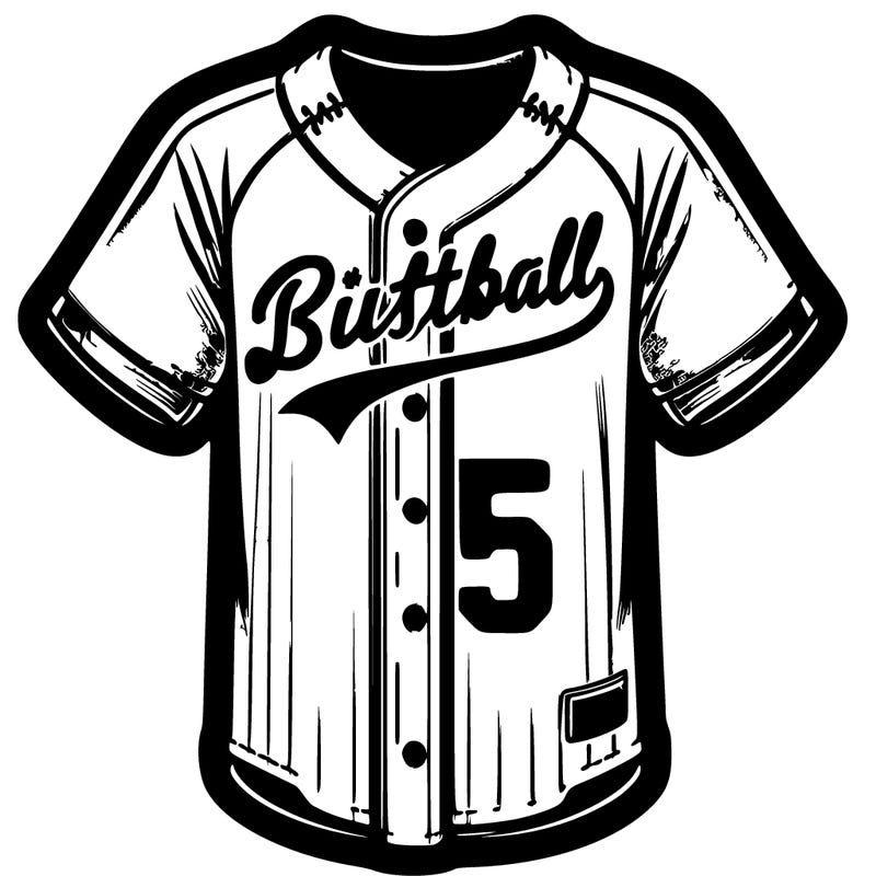 number 5 softball jersey realistic