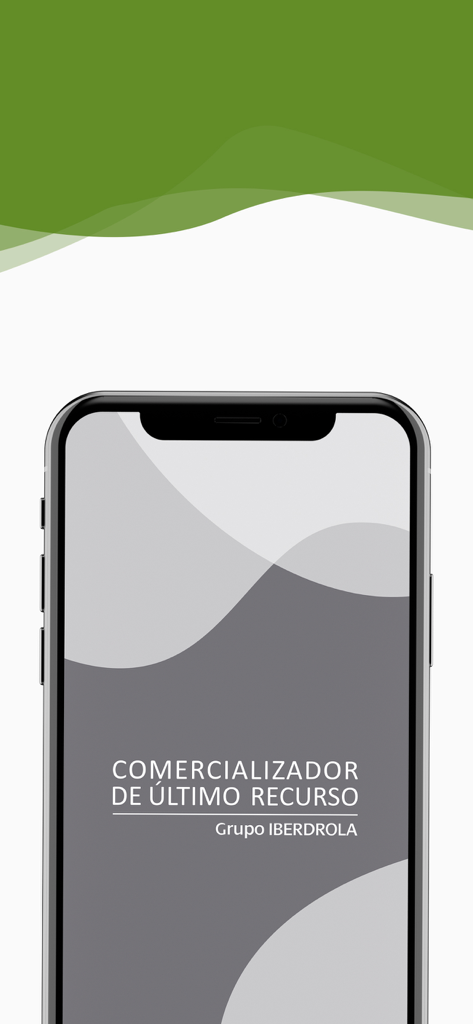 Pantalla de introducción de la aplicación móvil Curenergía mostrando la marca del Grupo Iberdrola