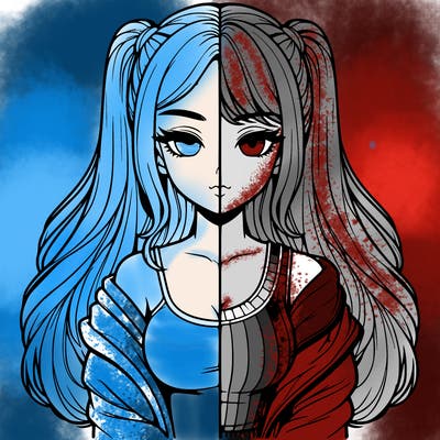 realistic girl split