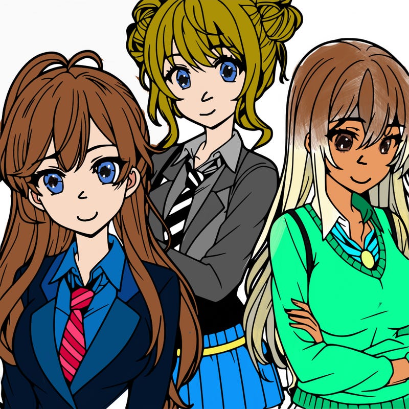 anime girls teenagers