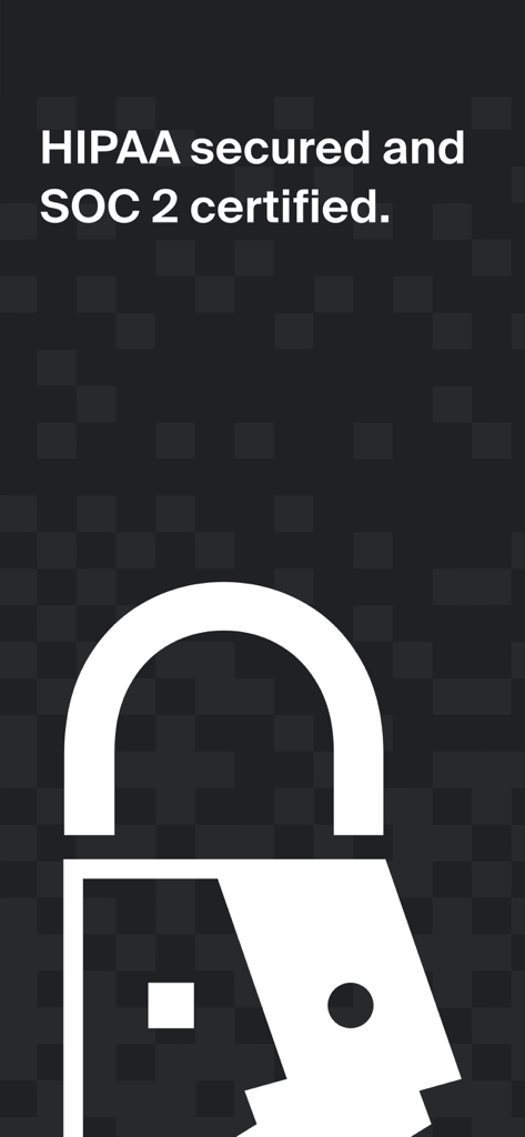 PALs by Tavus: AI Companions - Screen showing HIPAA secured and SOC 2 certified status for PALs by Tavus