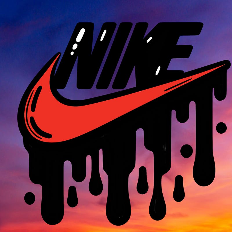 dripping nike logo