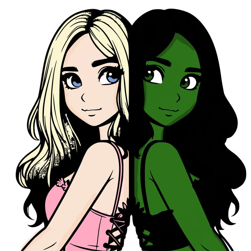 a realistic girl split