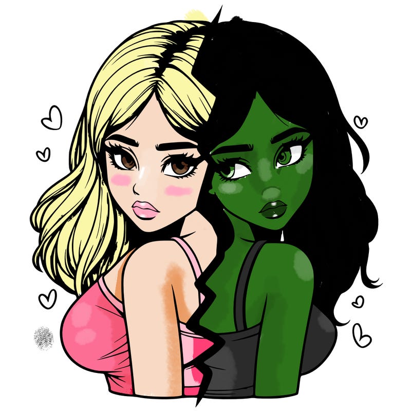 realistic girl split