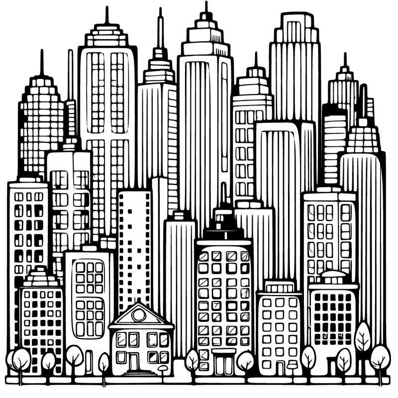 a city with skyscrapers