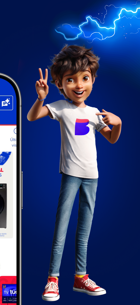 Casas Bahia: Compras Online - Casas Bahiaショッピングアプリのアニメマスコットキャラクター