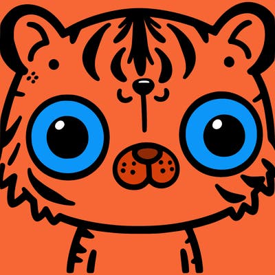 tiger with weird face