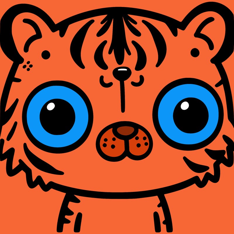 tiger with weird face