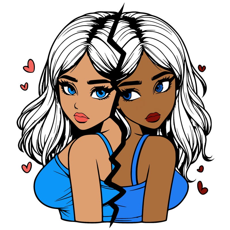 realistic girl split