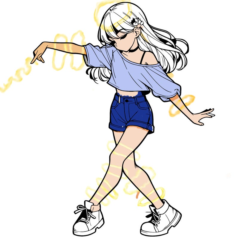realistic girl danceing