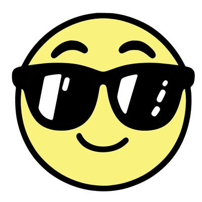 emoji with sunglasses