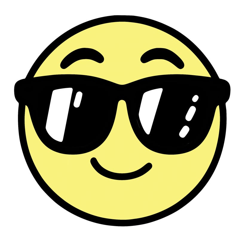 emoji with sunglasses