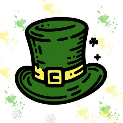 st patrick hat with thin lines