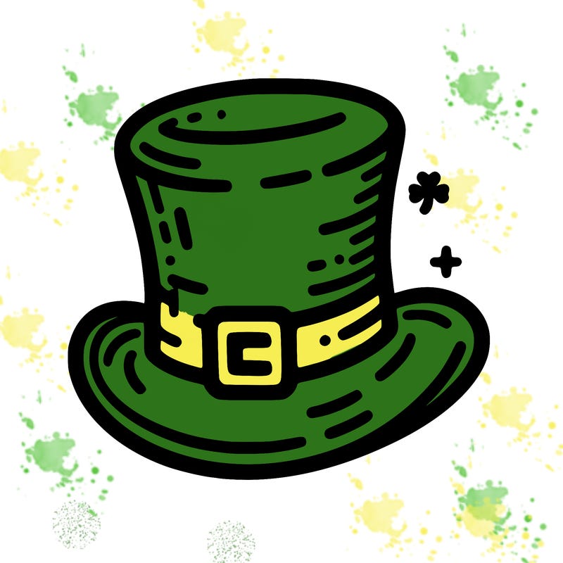 st patrick hat with thin lines