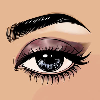 eye closed realistic