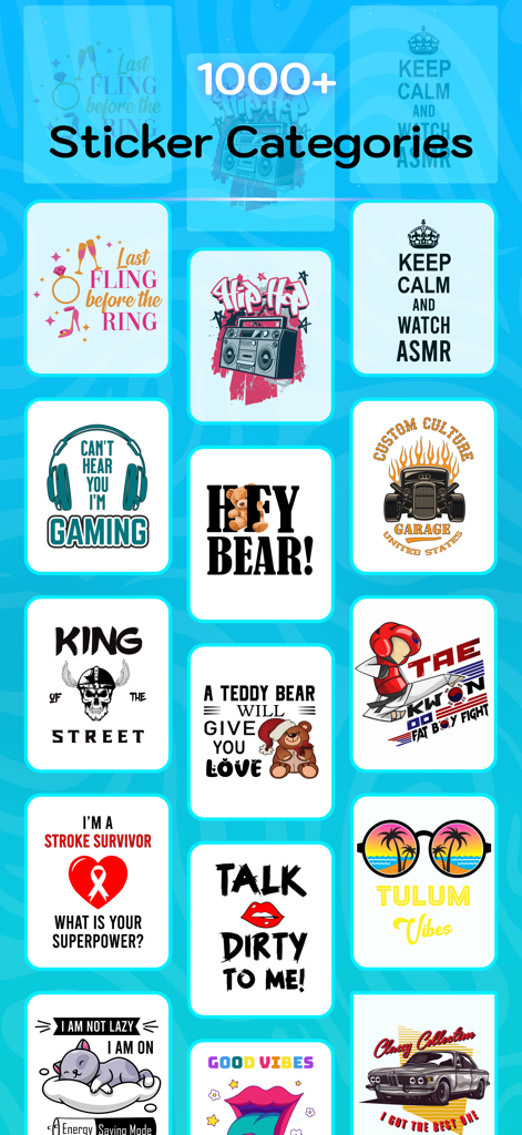 T-Shirt Editor: Shirt Designer - A collection of graphic stickers and design templates for custom apparel