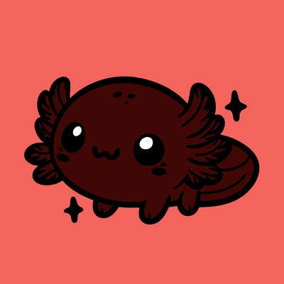cute easy baby axolotl