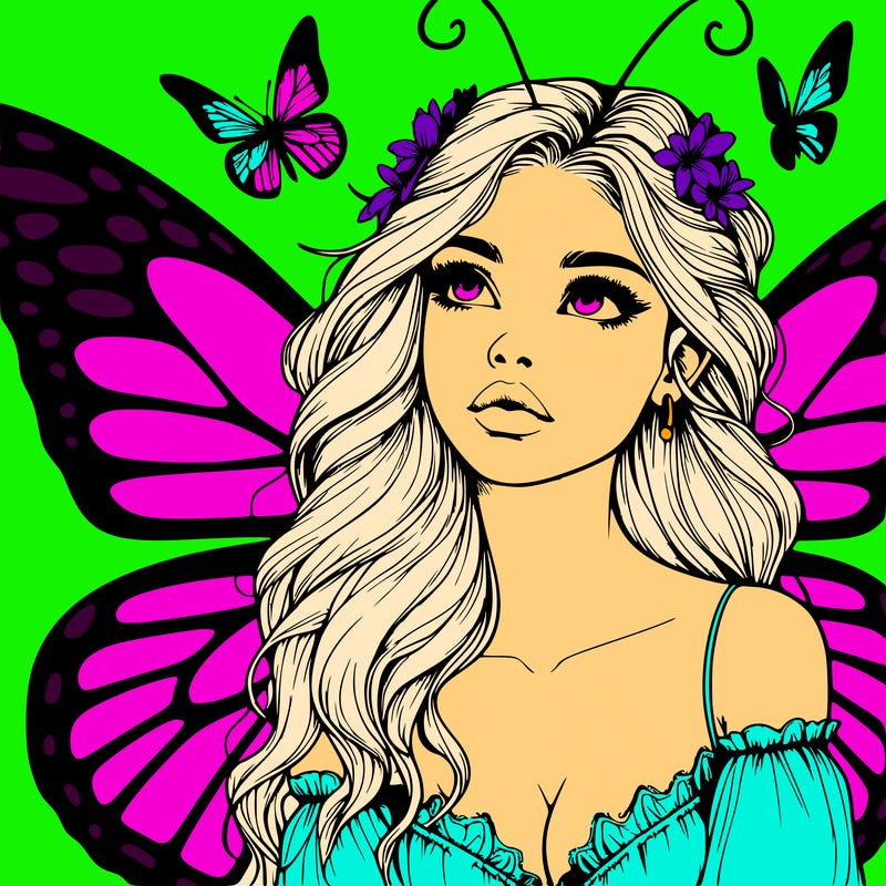 butterfly fairy realistic girl