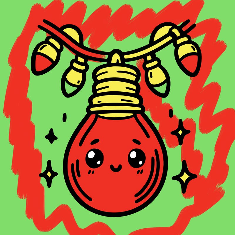 small bulb of a garland