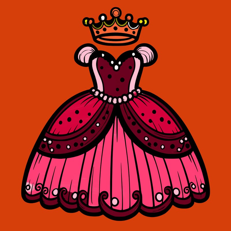 gown with tiara