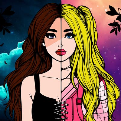 realistic girl split